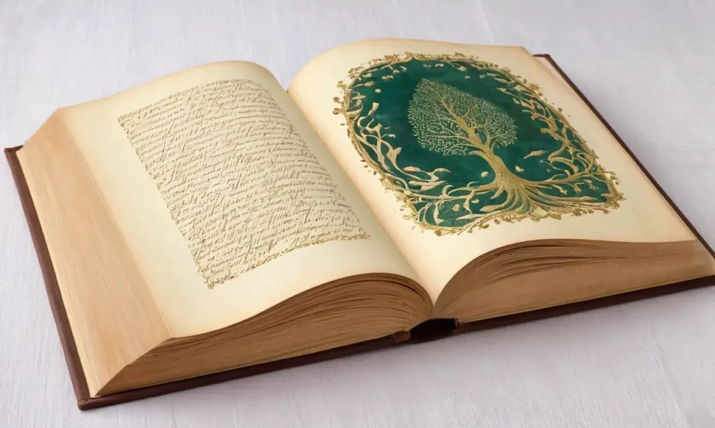 Un parchemin ancien avec écriture élégante