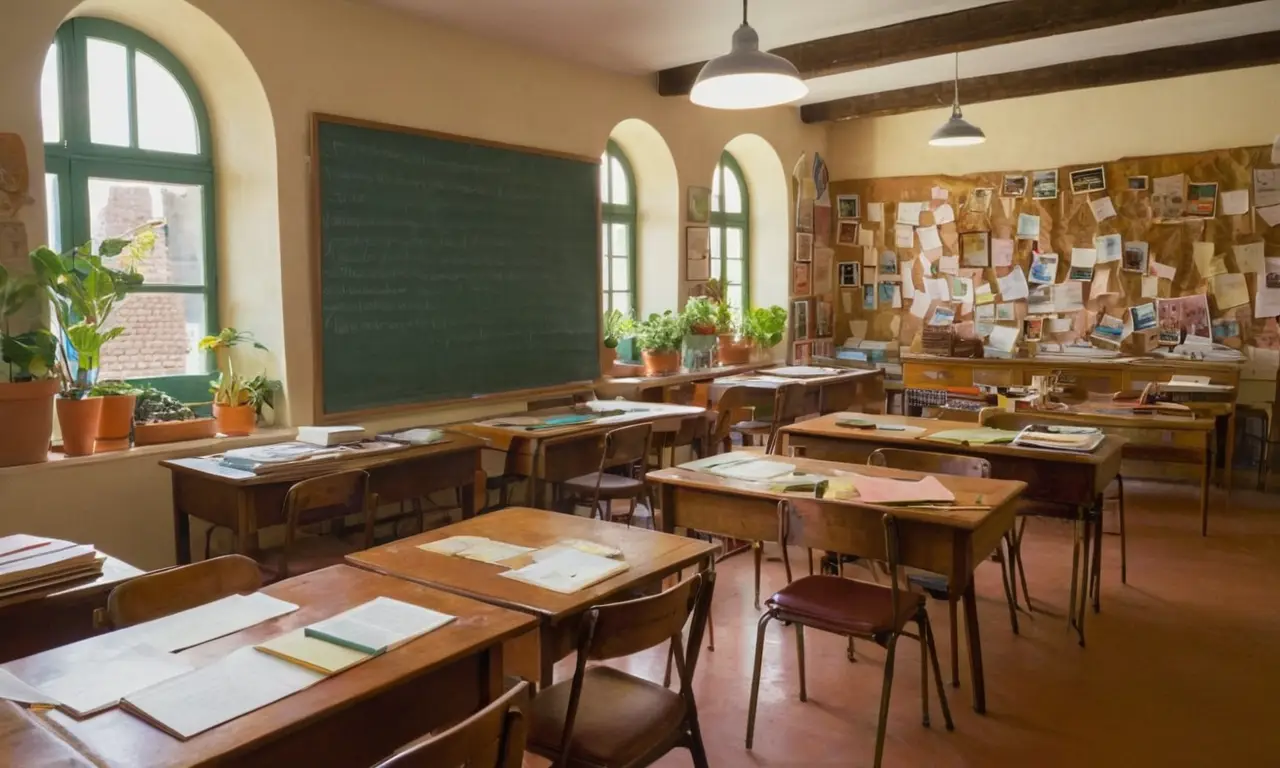 Salle de classe vibrante et créative