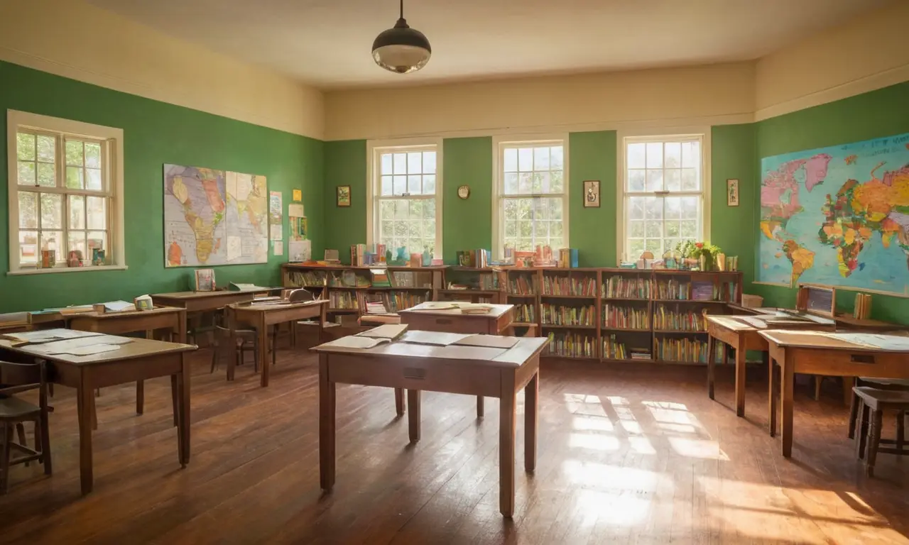 Une salle de classe dynamique et colorée