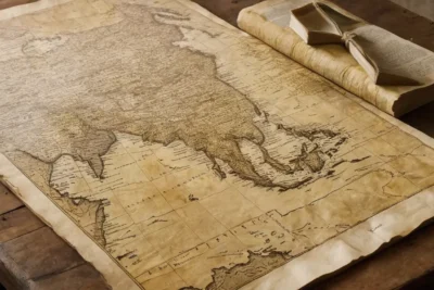 Une carte ancienne évoque des histoires militaires