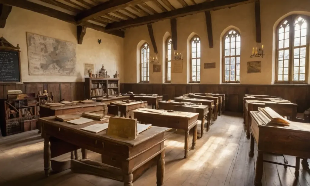Une salle de classe rustique et accueillante