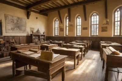 Une salle de classe rustique et accueillante