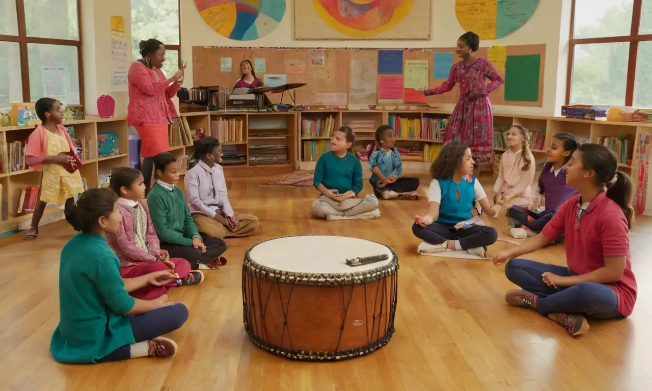 Salle de classe colorée et dynamique
