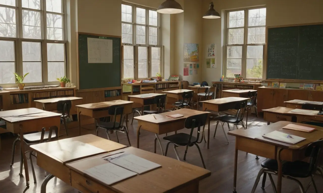 Salle de classe dynamique et ensoleillée
