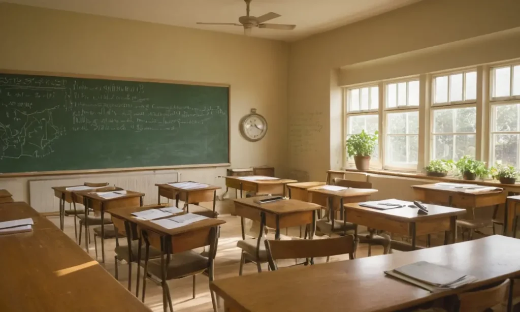 Salle de classe lumineuse et animée