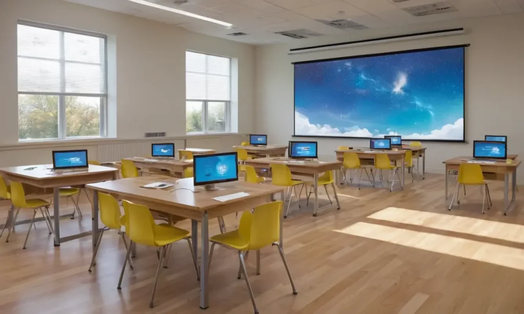 Salle de classe moderne et immersive