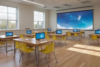 Salle de classe moderne et immersive