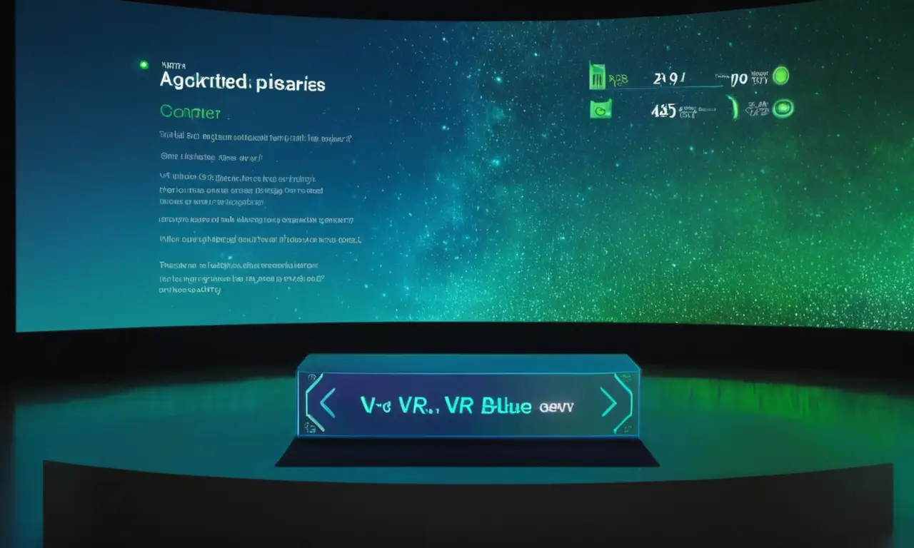 Interface numérique moderne avec effets 3D