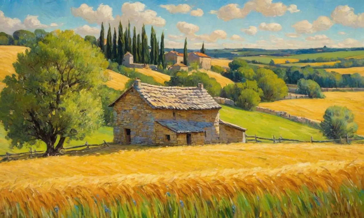 Scène vibrante inspirée par Van Gogh