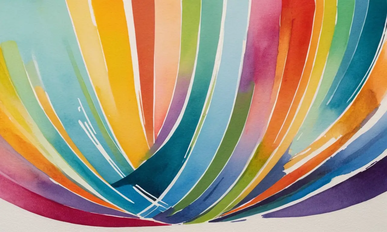Formes abstraites colorées créant une dynamique visuelle