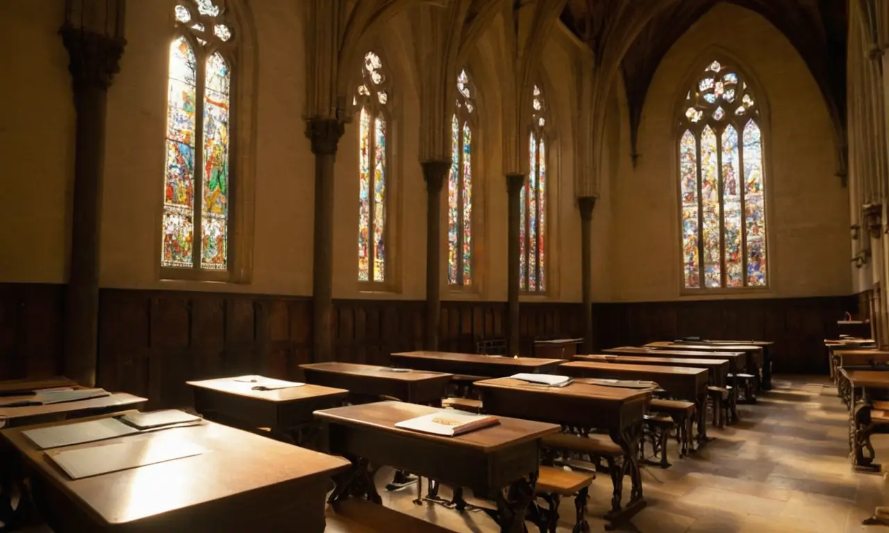 Salle de classe éclairée, architecture inspirante et apprentissage
