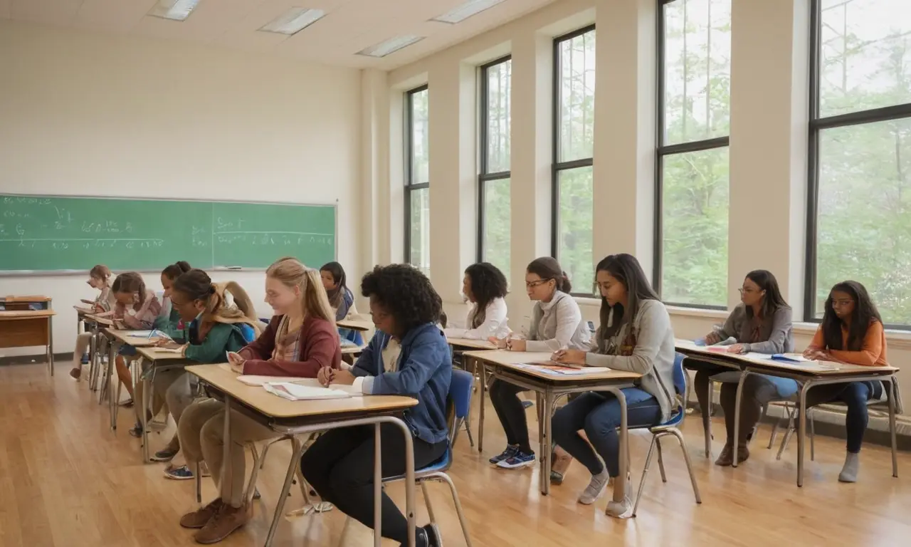 Salle de classe lumineuse et dynamique