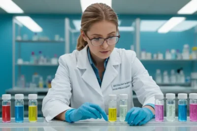 Scène de laboratoire organisée et immersive
