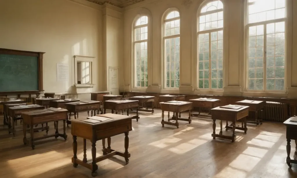 Salle de classe ensoleillée