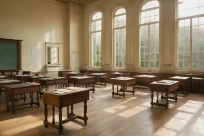 Salle de classe ensoleillée