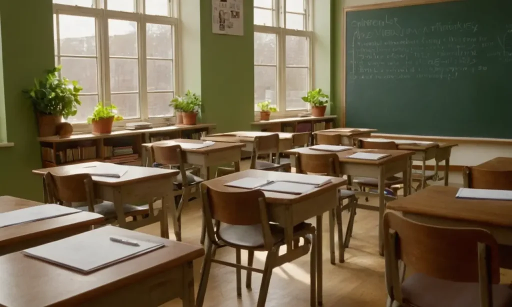 Salle de classe lumineuse