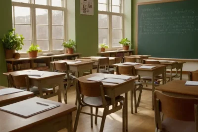 Salle de classe lumineuse