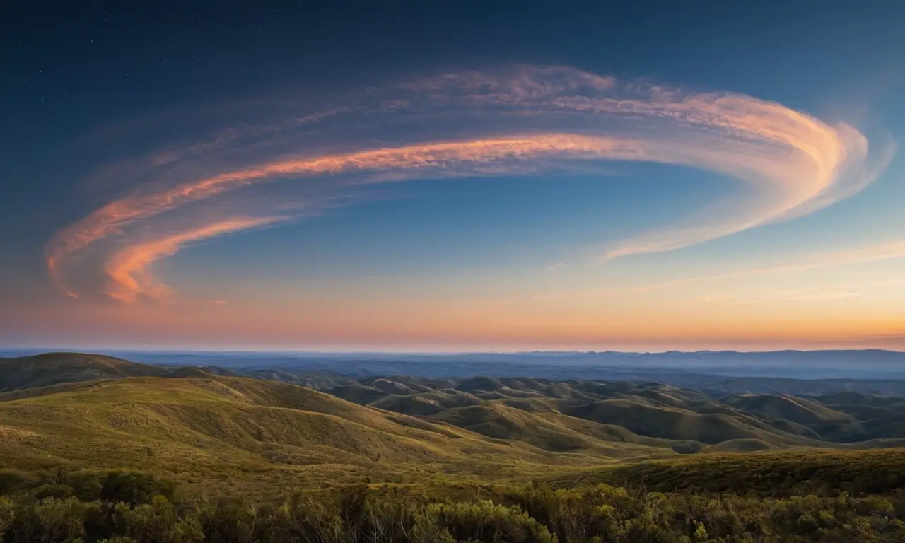 Un ciel bleu vaste et dynamique