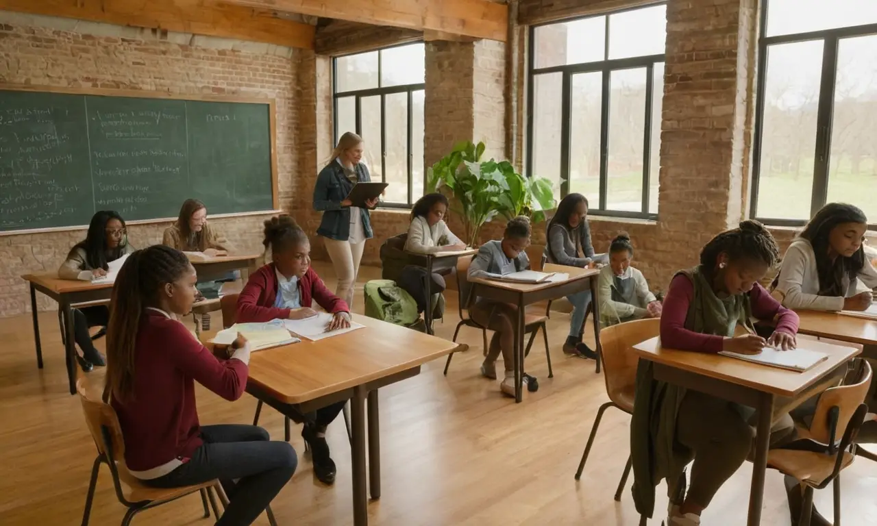 Salle dapprentissage dynamique et colorée