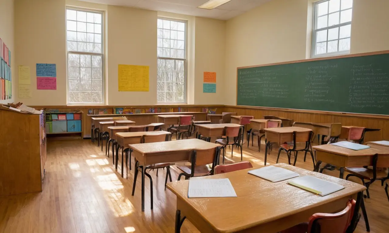 Salle de classe chaleureuse et stimulante