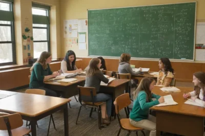 Salle de classe chaleureuse et dynamique