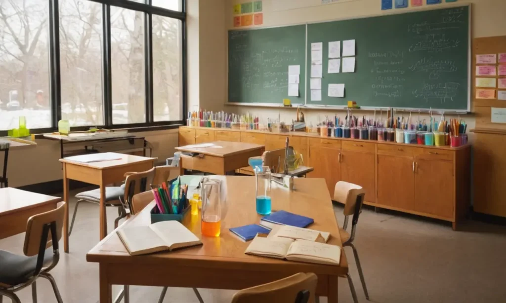 Une salle de classe dynamique et lumineuse