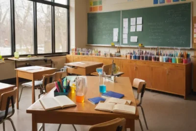 Une salle de classe dynamique et lumineuse
