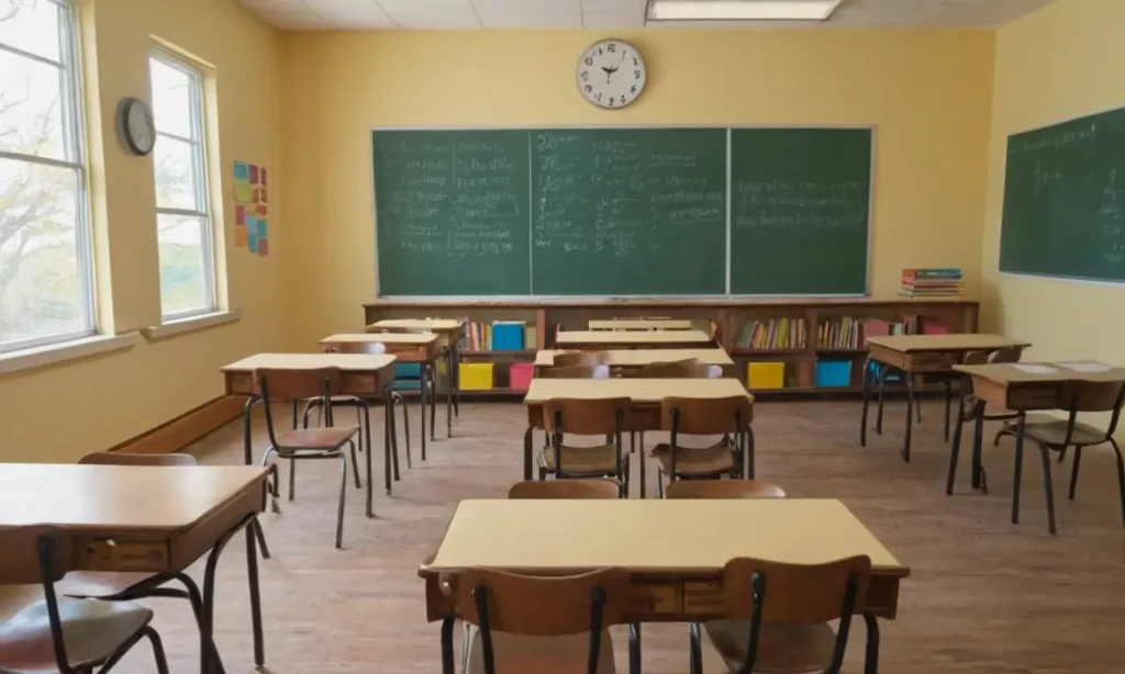 Une salle de classe accueillante et organisée