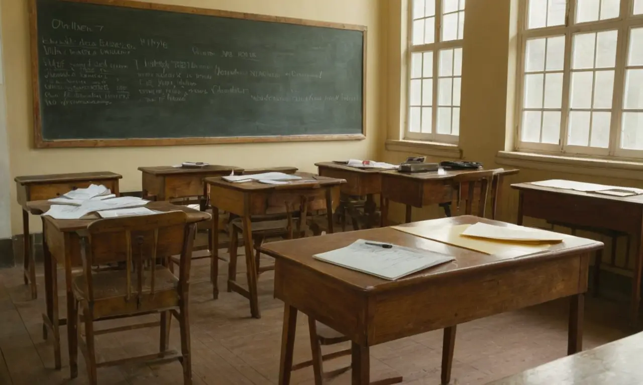 Classe lumineuse et studieuse, ambiance engageante
