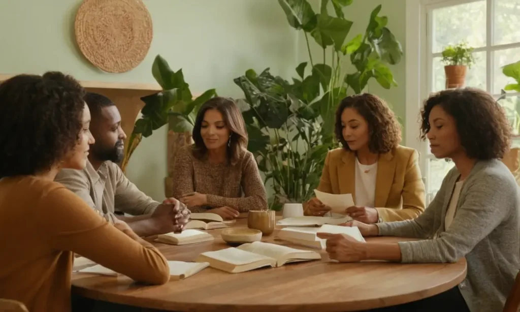 Groupe divers autour dune table chaleureuse