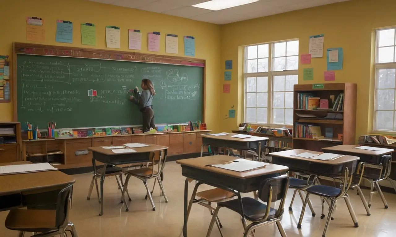 Une salle de classe lumineuse et vivante