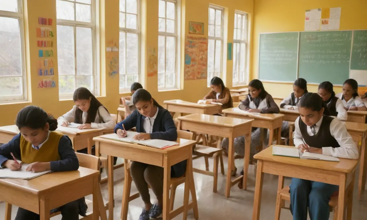 Salle de classe lumineuse et dynamique