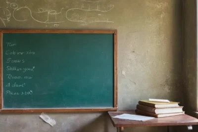 Bureau de classe en bois