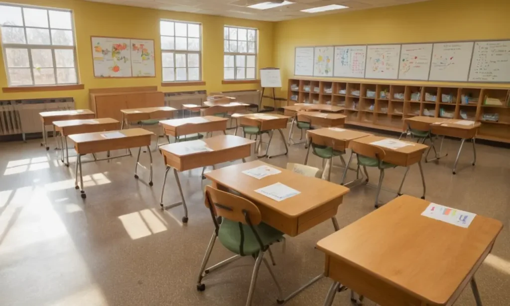 Salle de classe lumineuse et stimulante