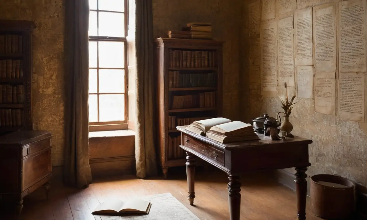 Un bureau lumineux avec poésie et nostalgie