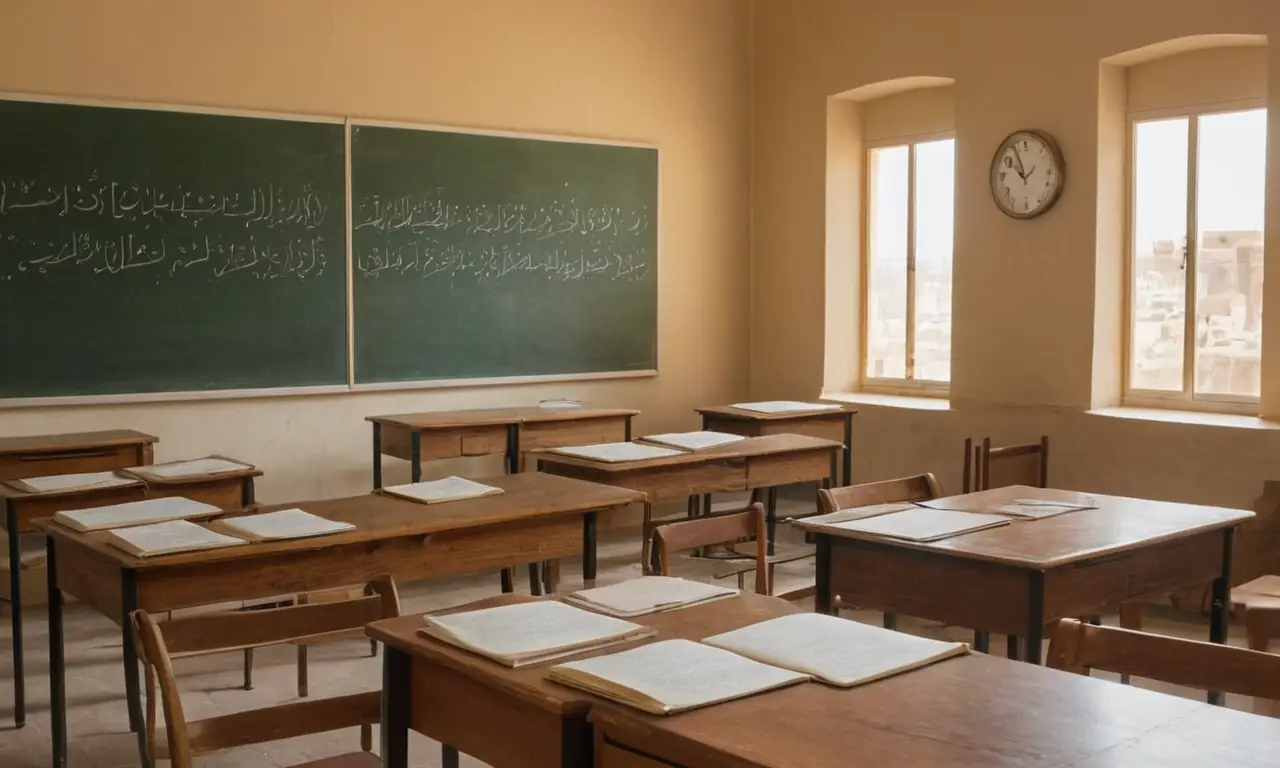 Salle de classe ensoleillée, étudiants concentrés