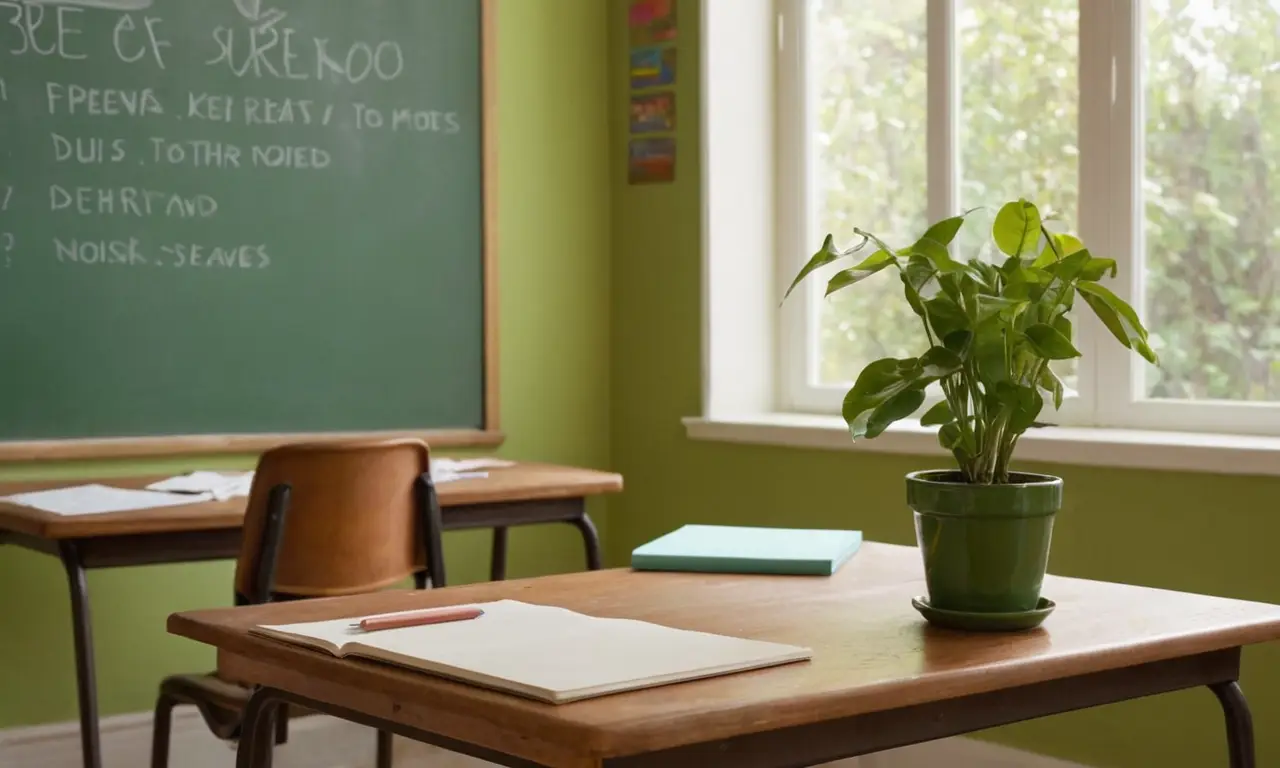 Salle de classe en bois, ambiance chaleureuse