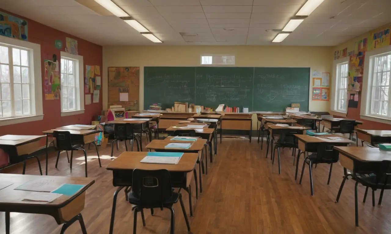 Une salle de classe animée et lumineuse