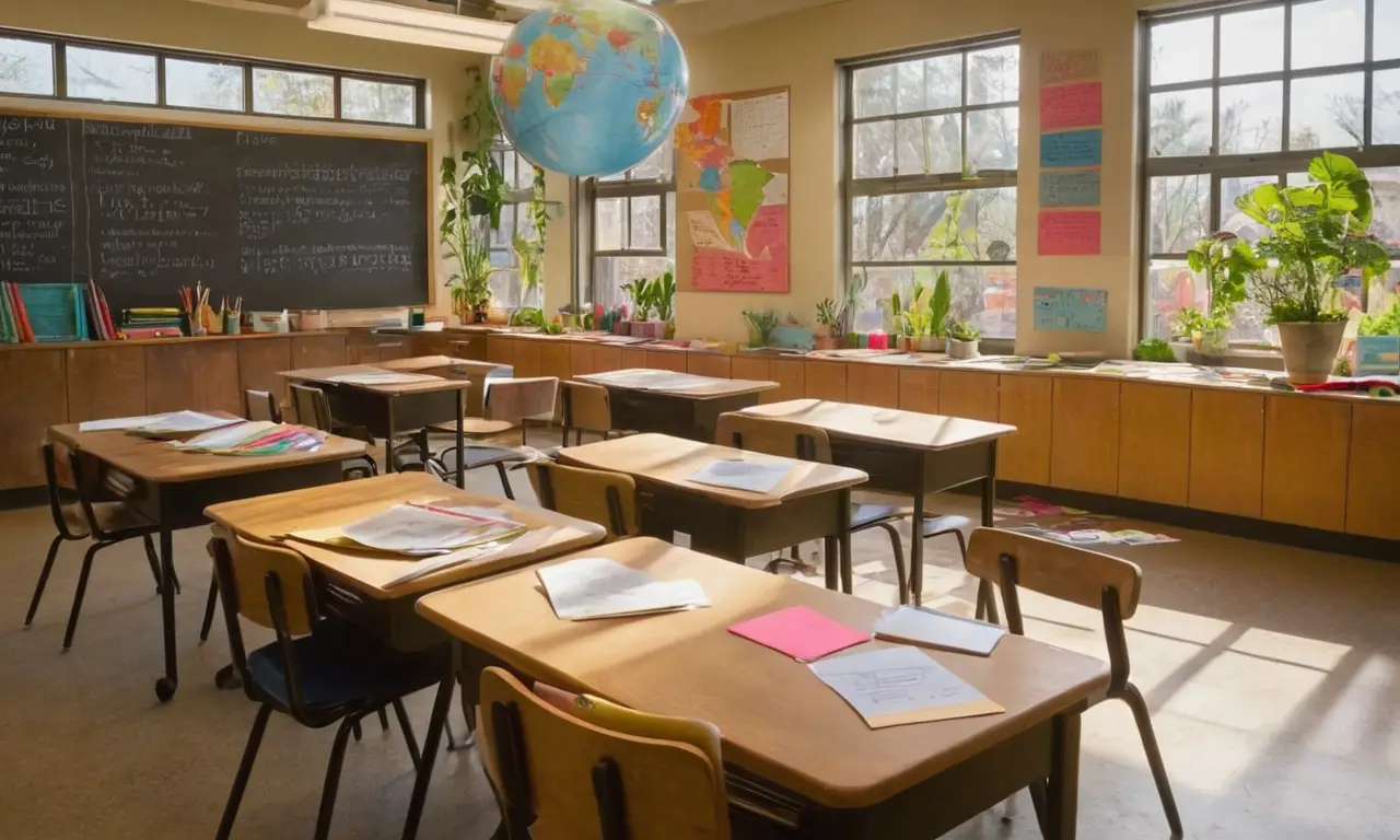 Salle de classe dynamique avec étudiants engagés