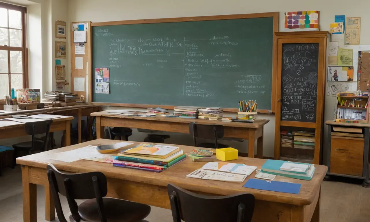 Salle de classe créative avec lumière naturelle