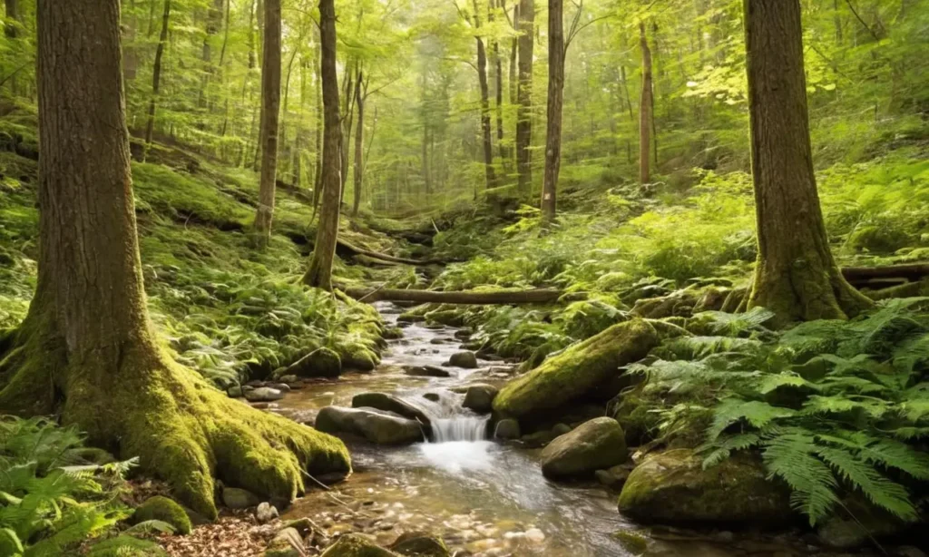 Nature paisible avec lumière et biodiversité