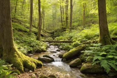 Nature paisible avec lumière et biodiversité