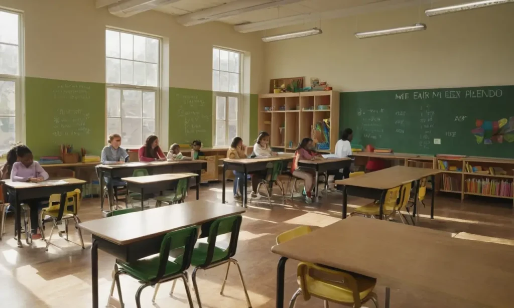 Salle de classe lumineuse