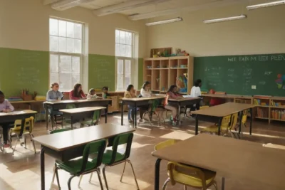 Salle de classe lumineuse