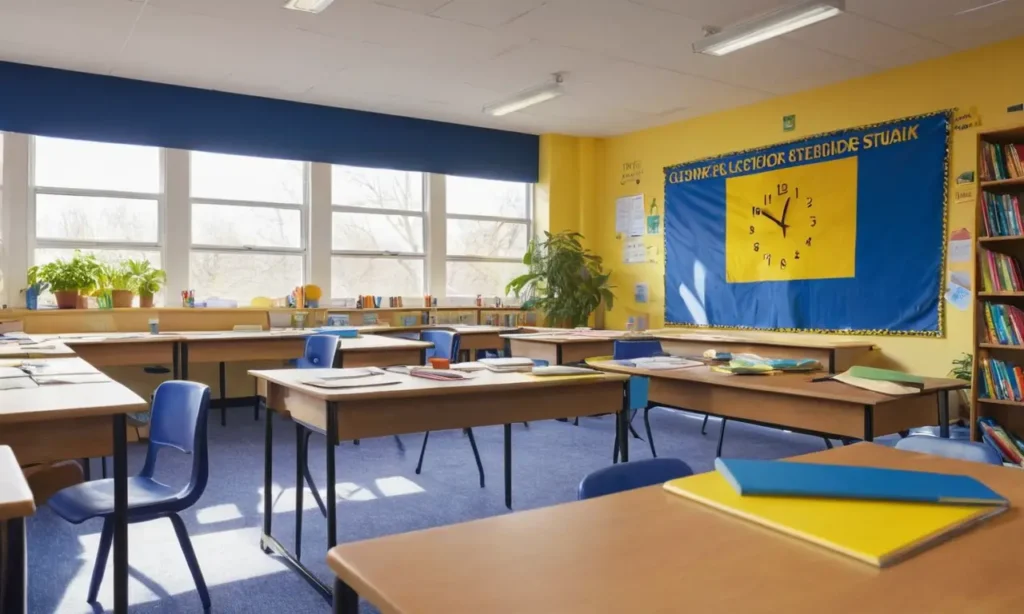 Une salle de classe animée et lumineuse