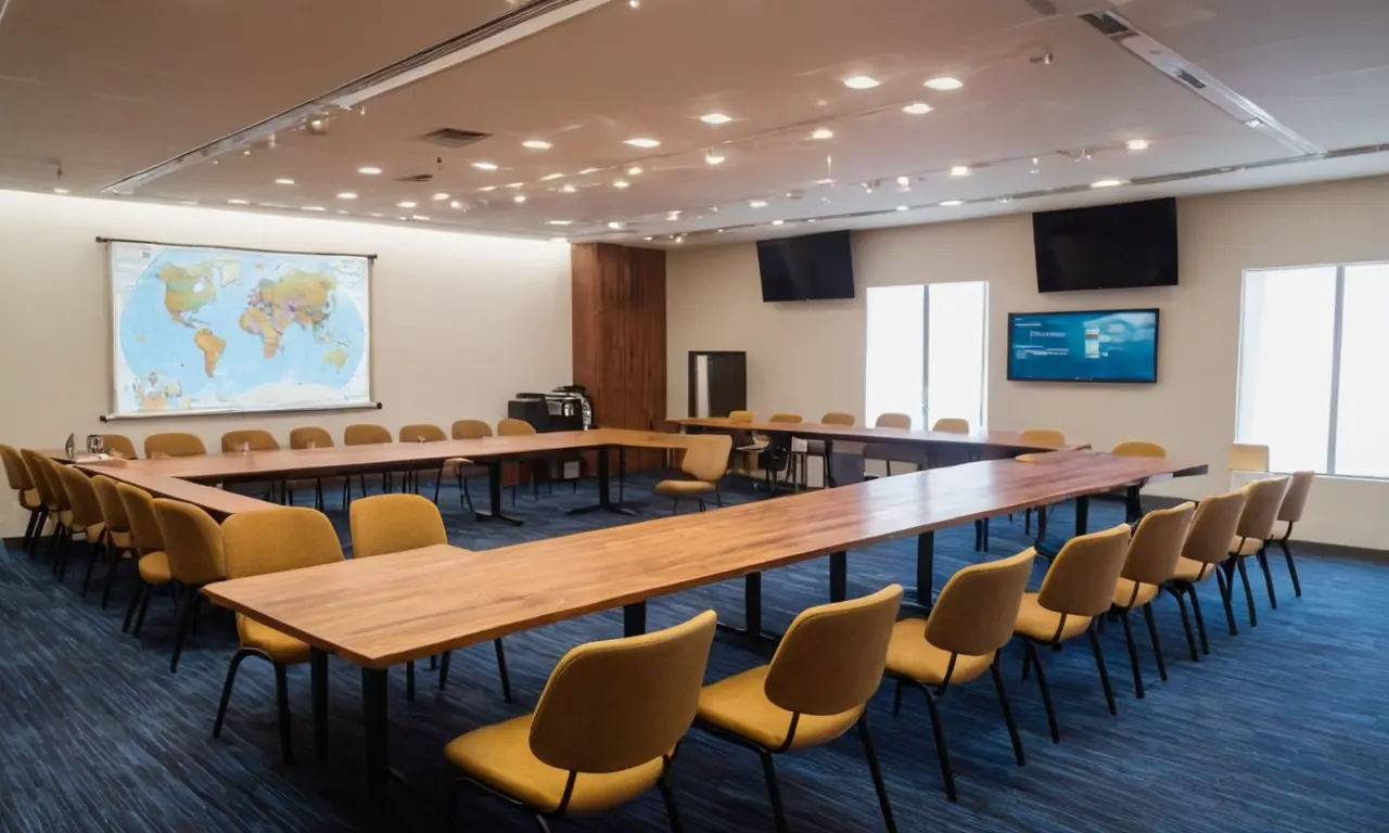 Salle de conférence dynamique et engageante