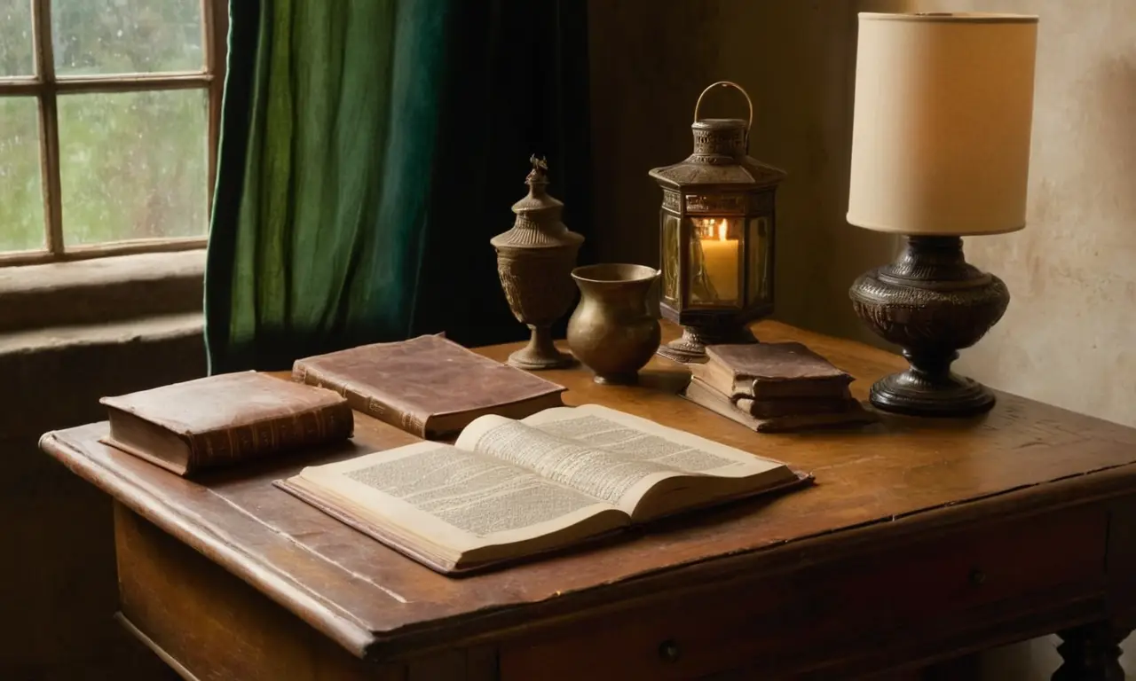 Bureau ancien évoquant un monde littéraire