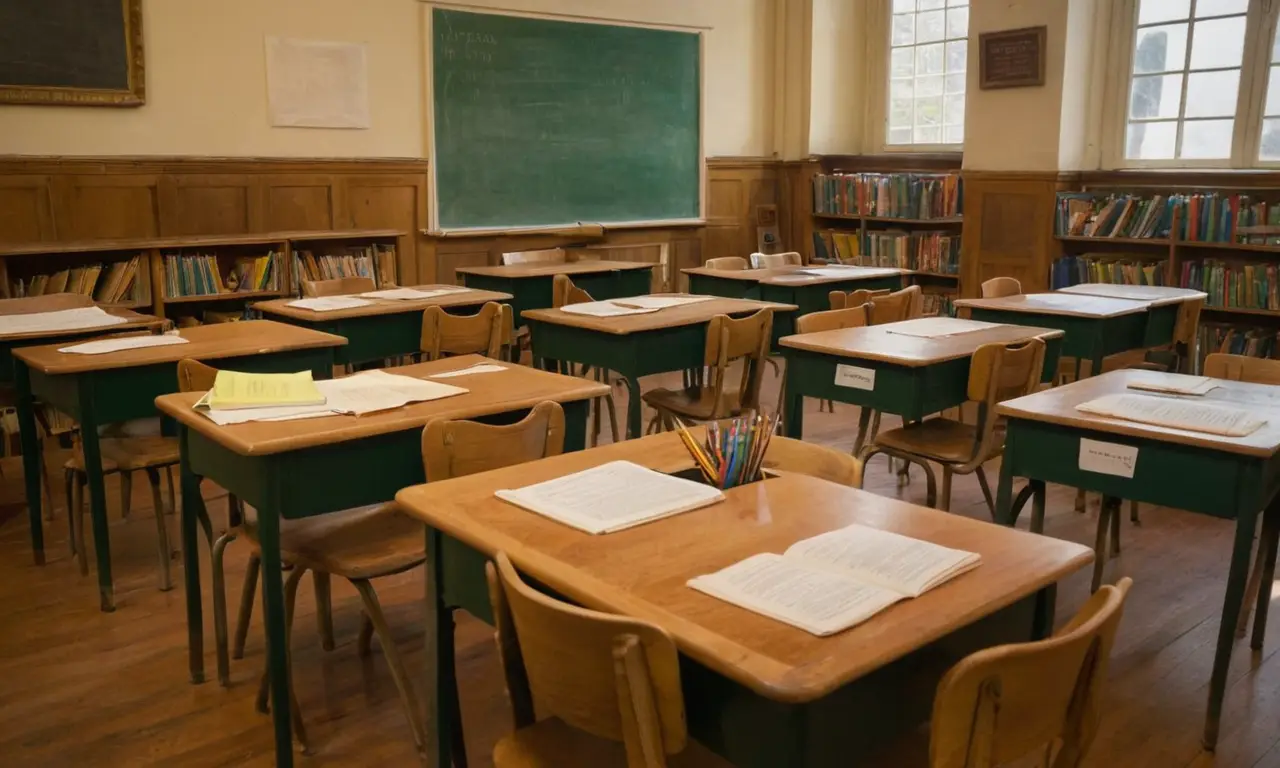 Une classe lumineuse avec élèves concentrés