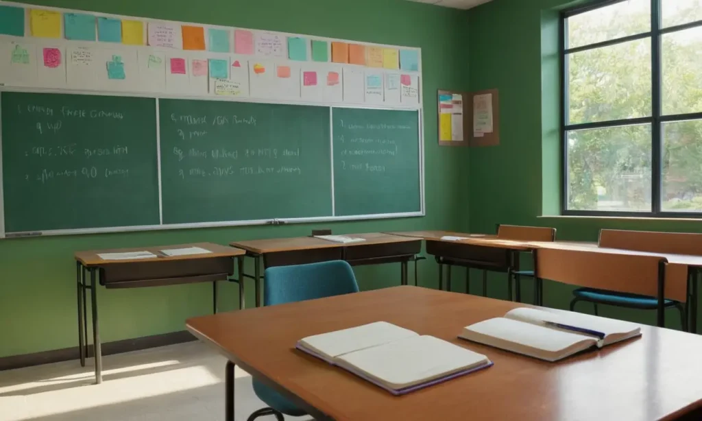 Une salle de classe lumineuse et organisée