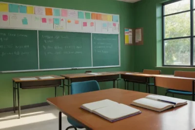 Une salle de classe lumineuse et organisée